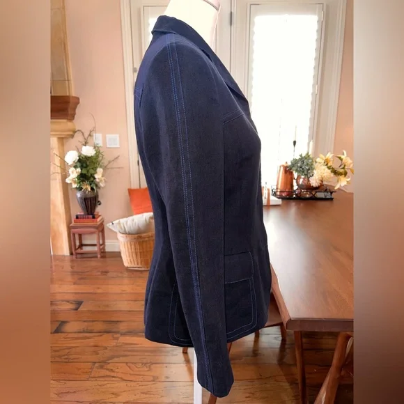 Istante by Versace Blazer Jacket Made in Italy. 100% Linen. Size 10 Warm Iron